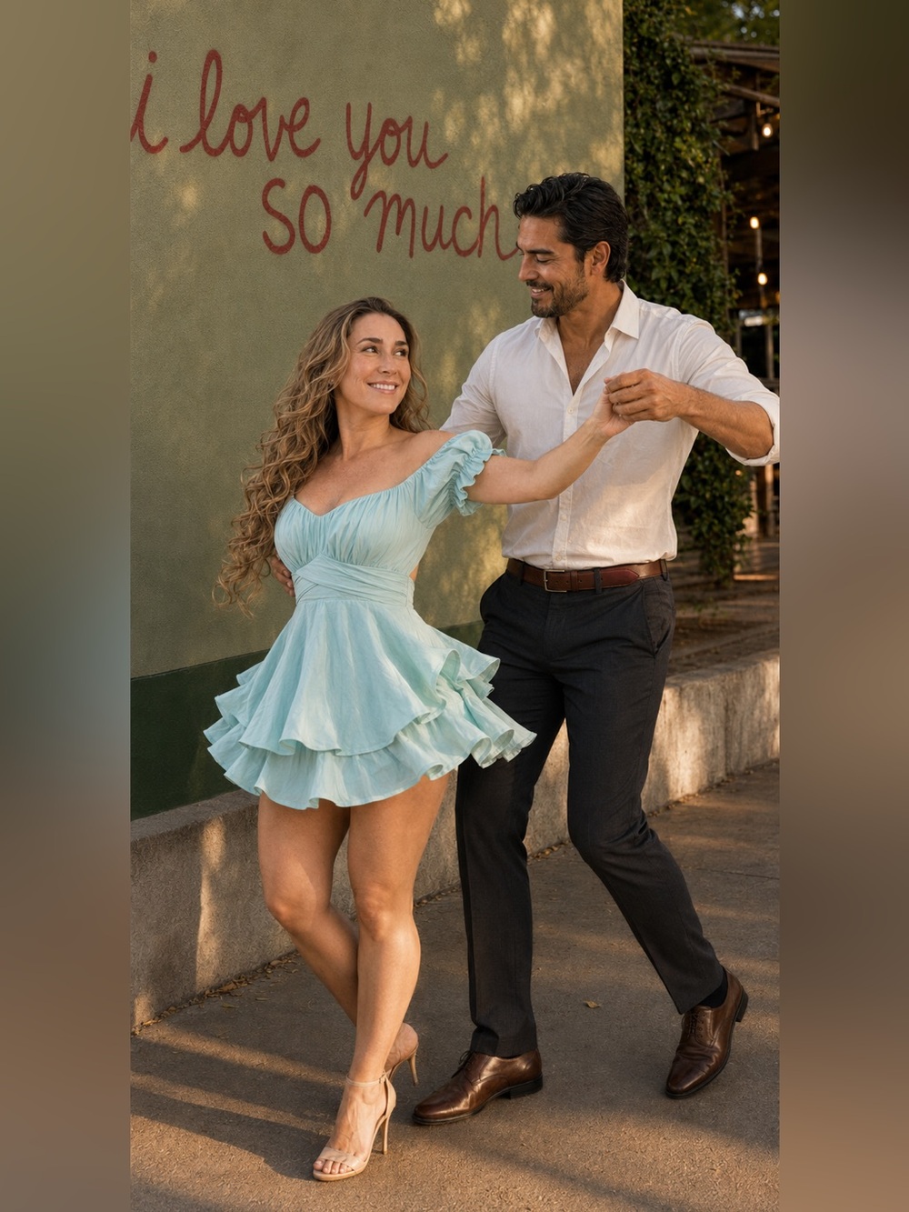 Beach Bunny Light Blue Off-Shoulder Mini Dress
